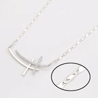 Collar Cruz Clásica Chapado En Platino