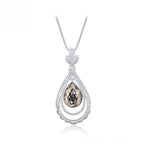 Collar De Lujo Elegante Chapado En Platino