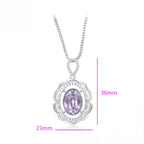 Collar De Moda Con Zirconia Chapado En Platino