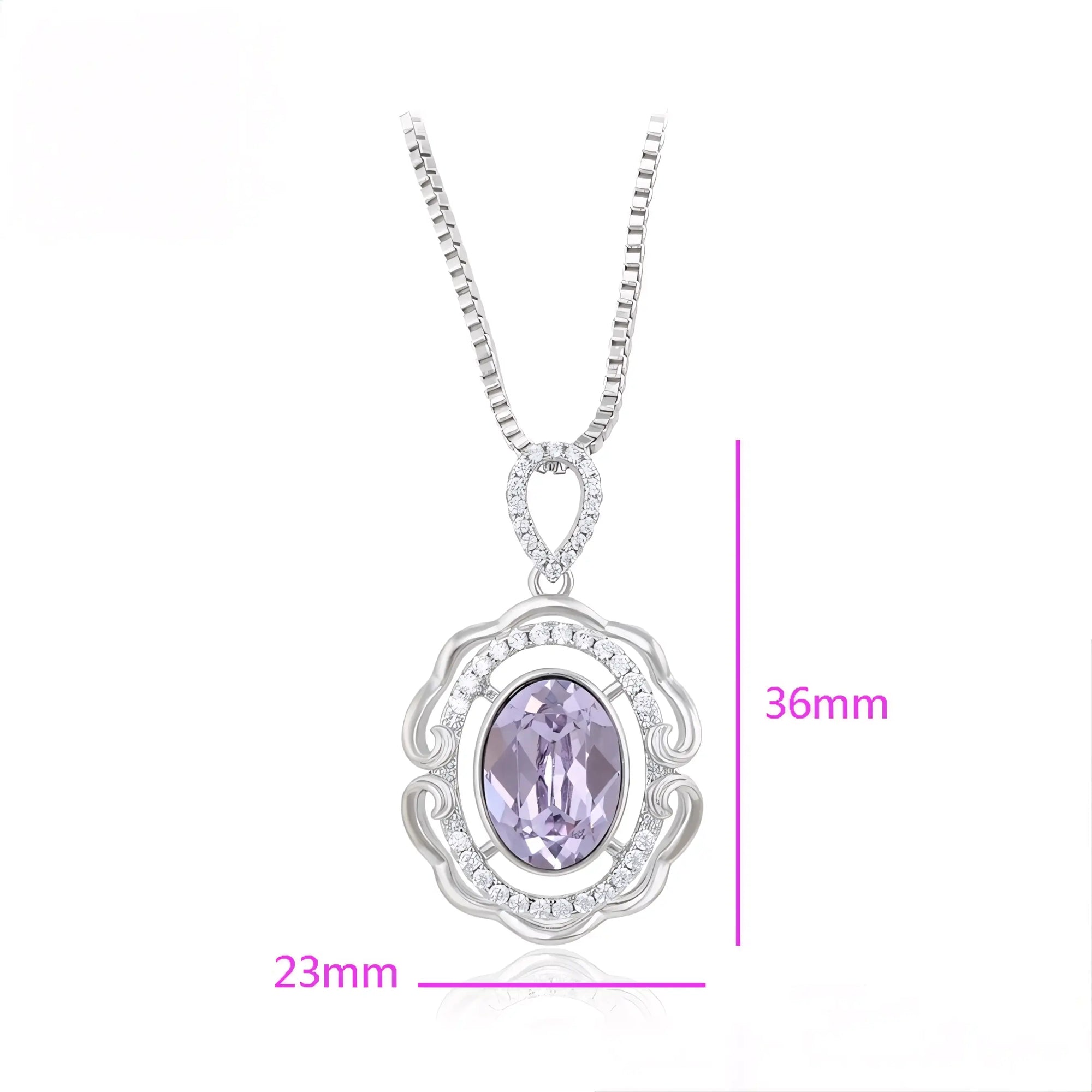 Collar De Moda Con Zirconia Chapado En Platino