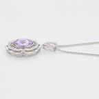 Collar De Moda Con Zirconia Chapado En Platino