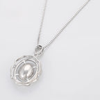 Collar De Moda Con Zirconia Chapado En Platino