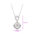 Collar Doble Lágrima Con Zirconia Elegante