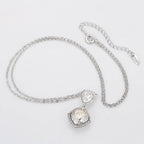 Collar Doble Lágrima Con Zirconia Elegante