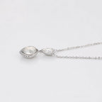 Collar Doble Lágrima Con Zirconia Elegante