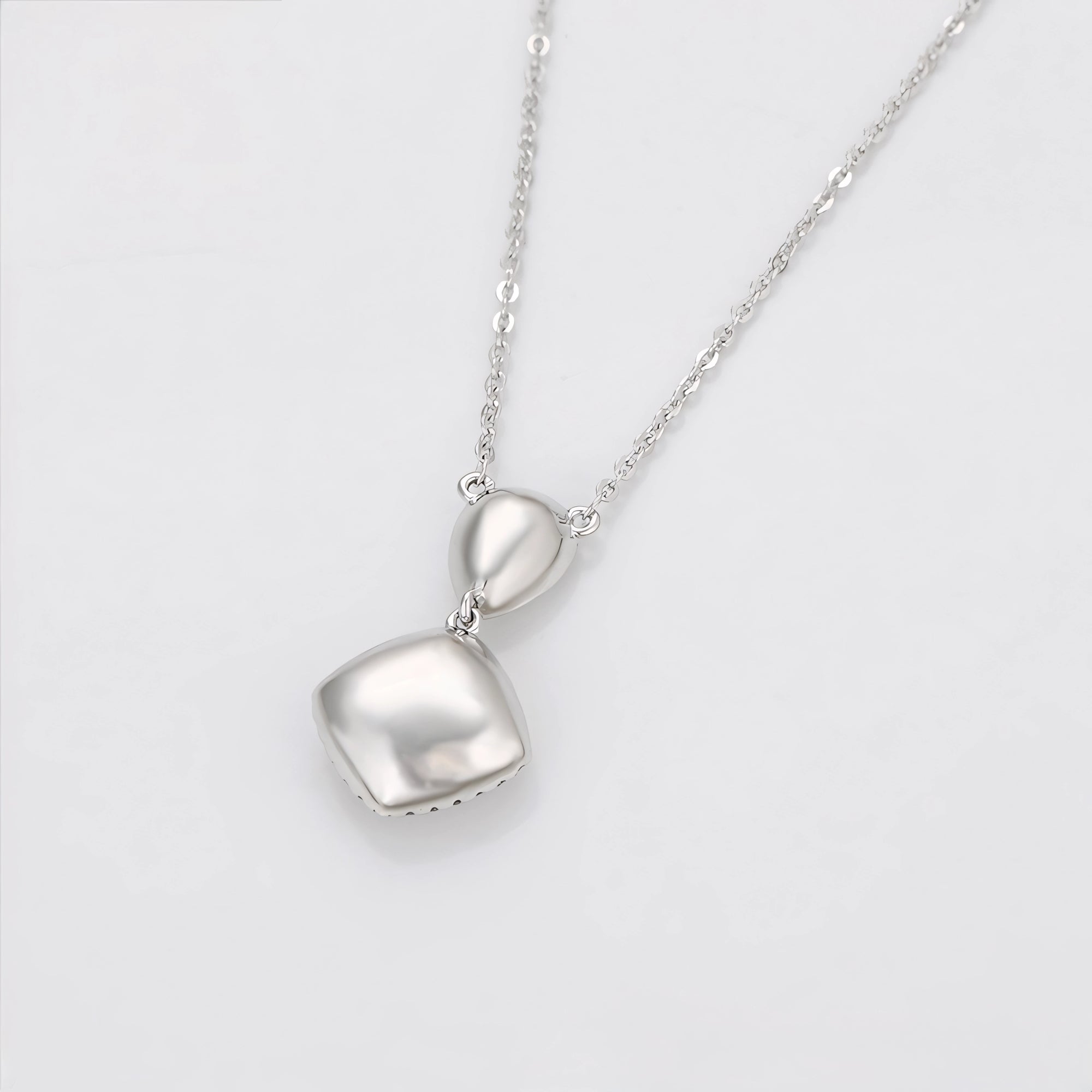 Collar Doble Lágrima Con Zirconia Elegante