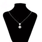 Collar Doble Lágrima Con Zirconia Elegante