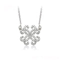 Collar Elegante Con Zirconia Chapado En Platino