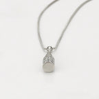 Collar Elegante Con Zirconia Incrustada Chapado En Platino