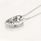 Collar En V Elegante Con Zirconia Chapado En Platino
