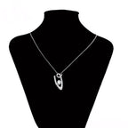 Collar En V Elegante Con Zirconia Chapado En Platino