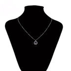 Collar Estrella Morada Con Números Romanos Chapado En Platino