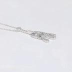 Collar Geométrico Elegante Con Zirconias Chapado En Platino
