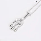 Collar Geométrico Elegante Con Zirconias Chapado En Platino
