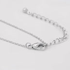 Collar Geométrico Elegante Con Zirconias Chapado En Platino