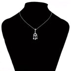 Collar Geométrico Elegante Con Zirconias Chapado En Platino