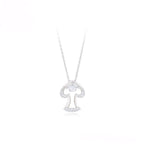 Collar Hongo Chapado En Platino