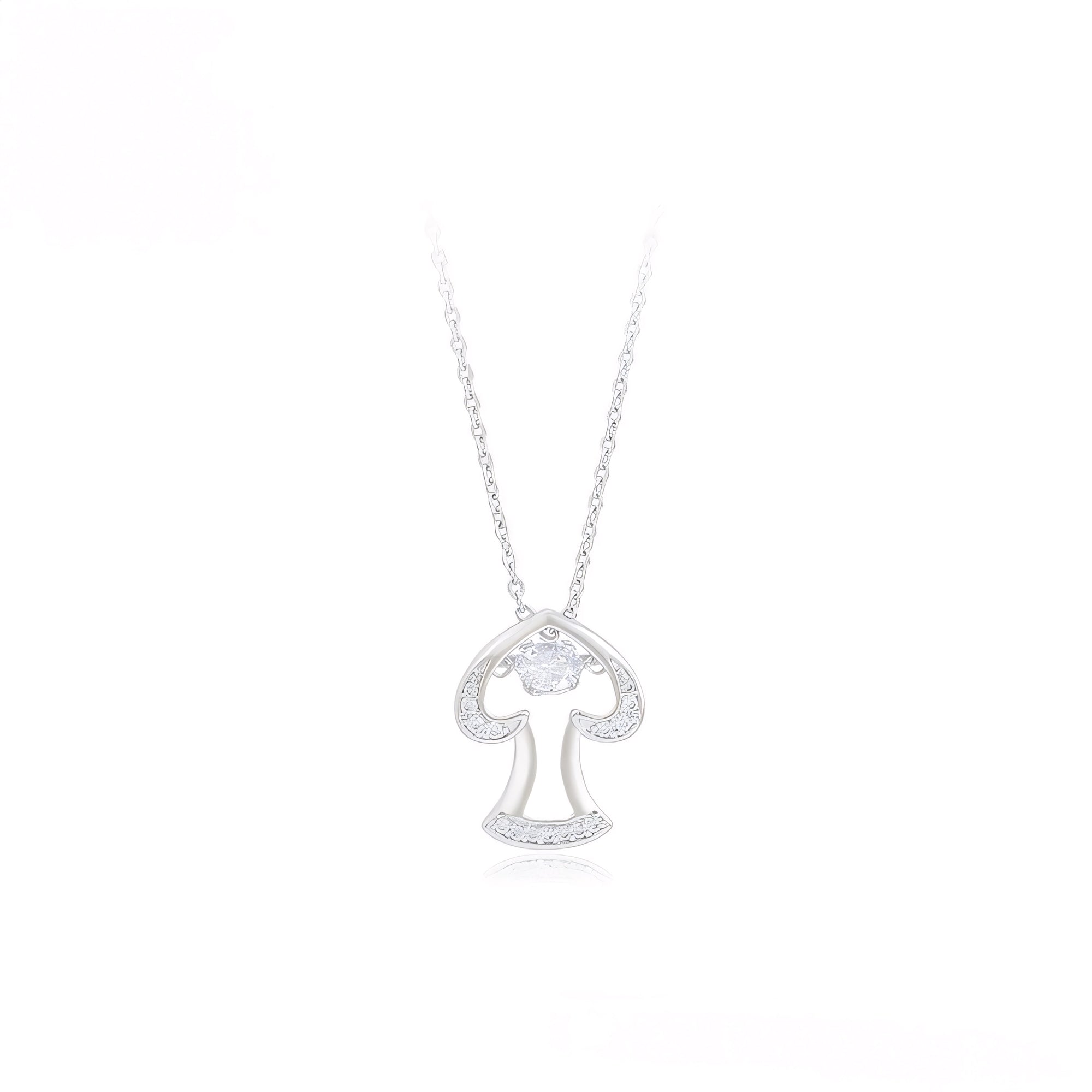 Collar Hongo Chapado En Platino