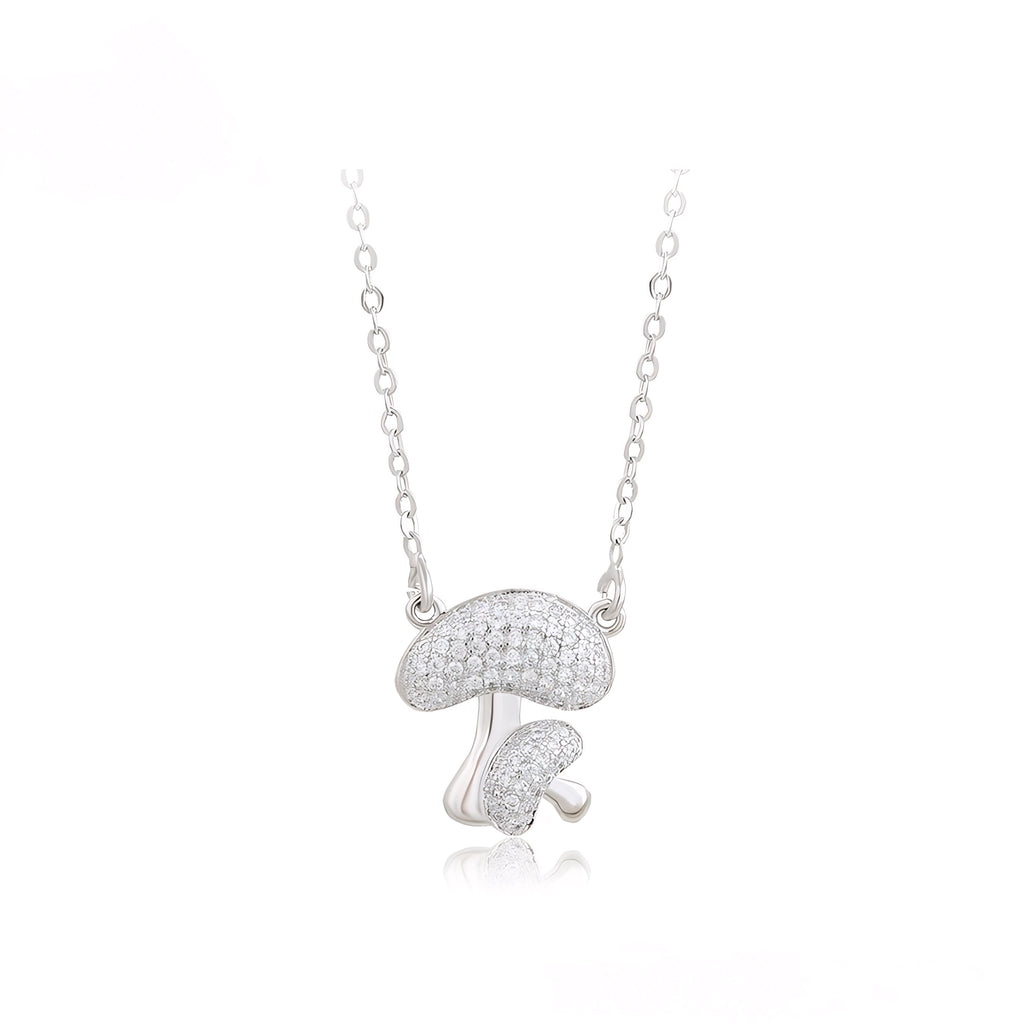 Collar Hongo Moderno Chapado En Platino