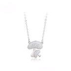 Collar Hongo Moderno Chapado En Platino
