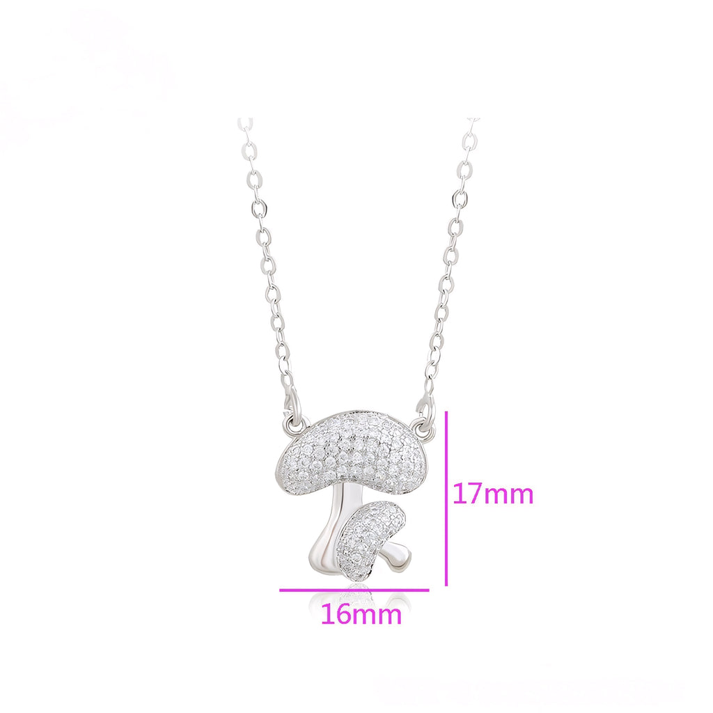 Collar Hongo Moderno Chapado En Platino