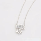 Collar Hongo Moderno Chapado En Platino
