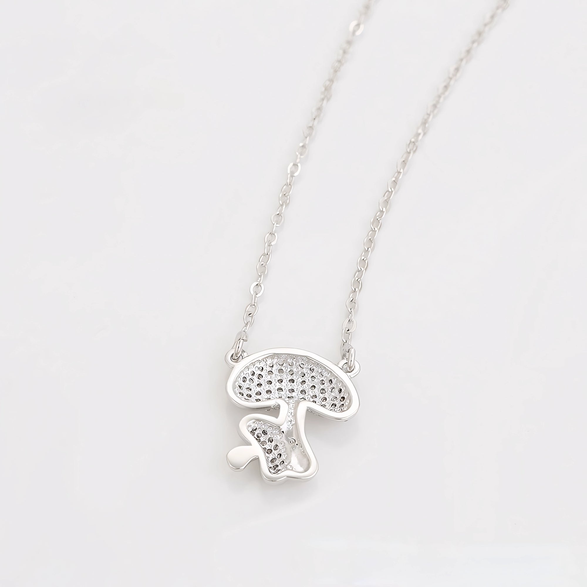 Collar Hongo Moderno Chapado En Platino