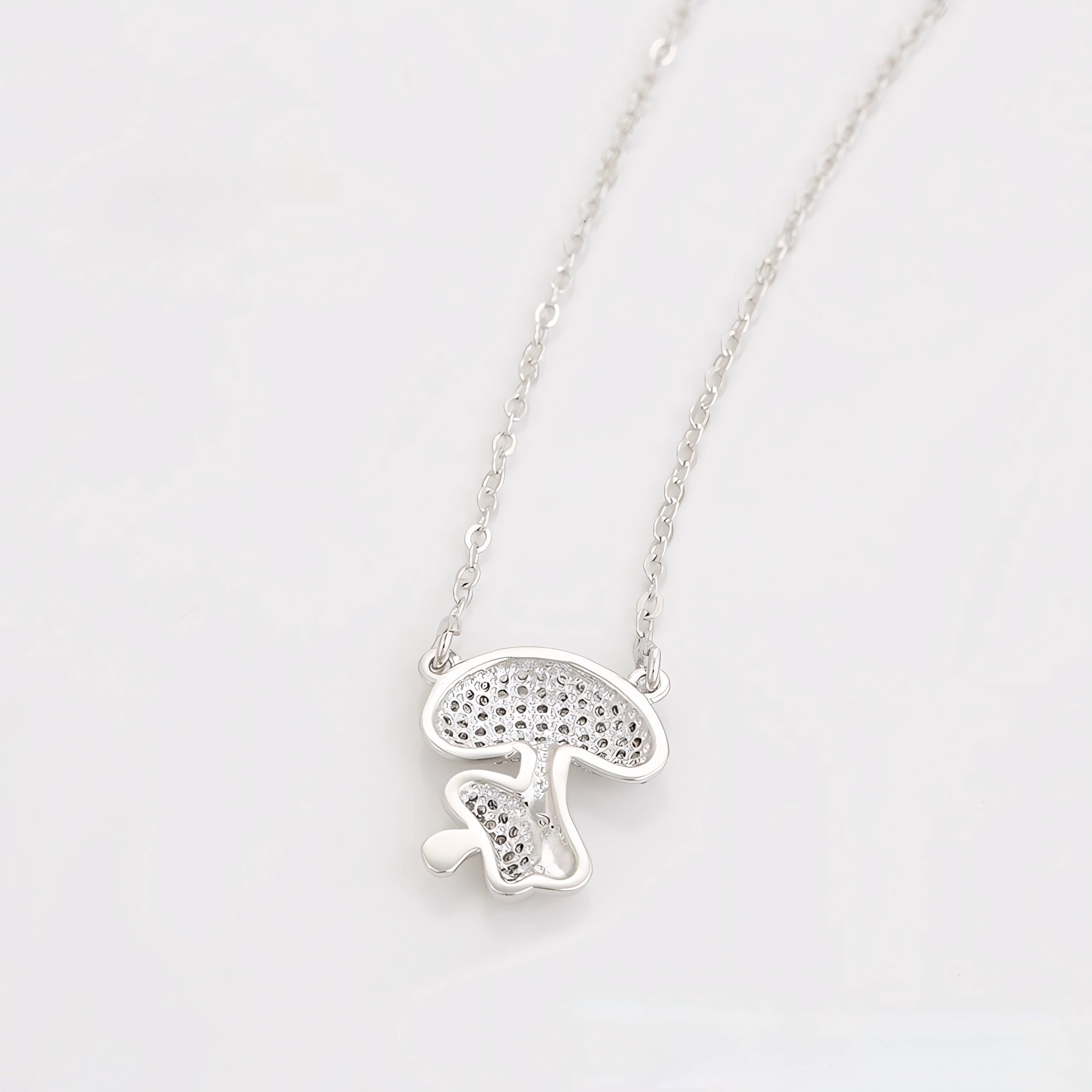 Collar Hongo Moderno Chapado En Platino