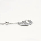 Collar Luna Y Estrella Con Zirconias Chapado En Platino