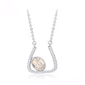 Collar Minimalista Con Zirconias Chapado En Platino