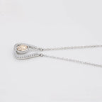 Collar Minimalista Con Zirconias Chapado En Platino