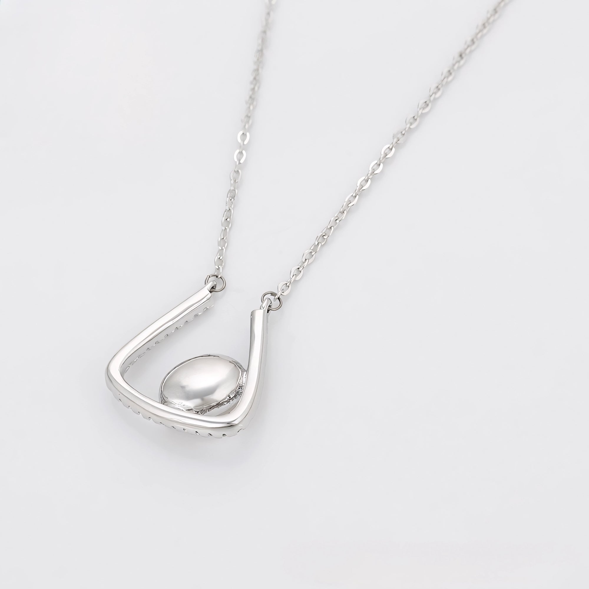 Collar Minimalista Con Zirconias Chapado En Platino