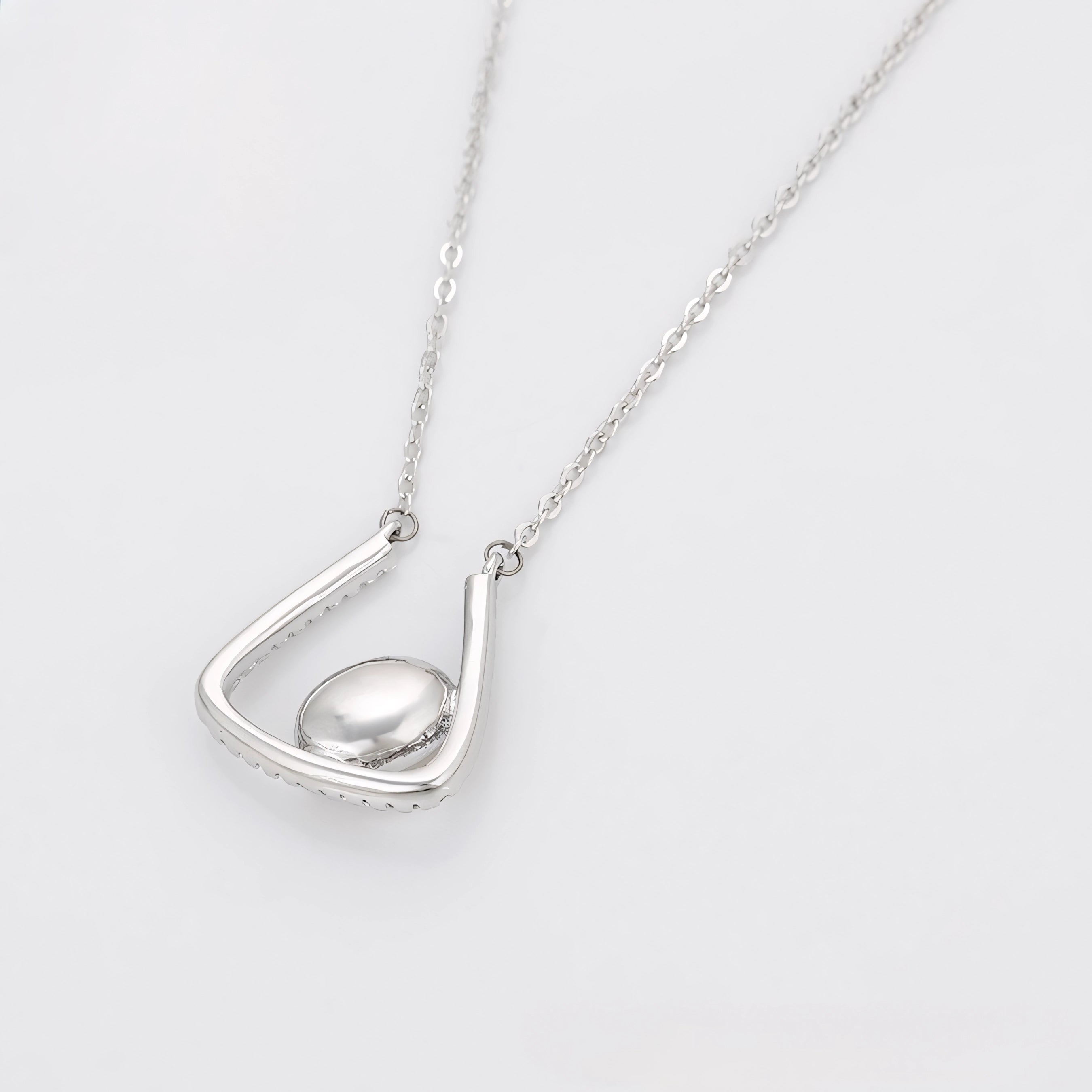 Collar Minimalista Con Zirconias Chapado En Platino