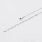 Collar Minimalista Con Zirconias Chapado En Platino