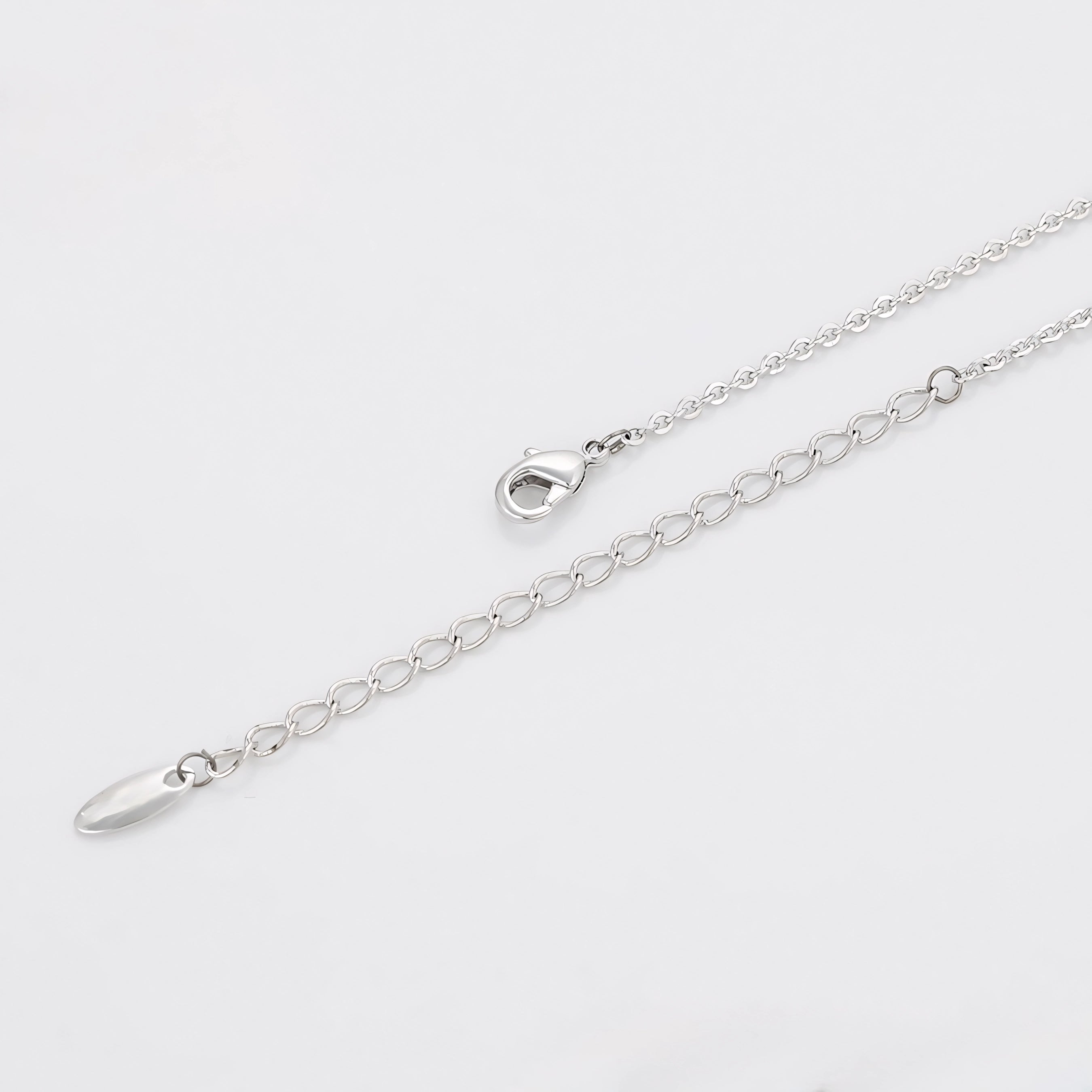 Collar Minimalista Con Zirconias Chapado En Platino