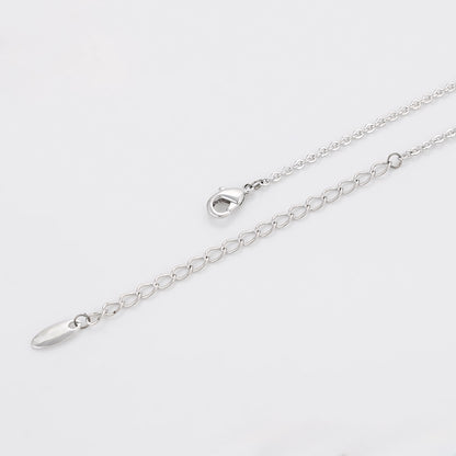 Collar Minimalista Con Zirconias Chapado En Platino