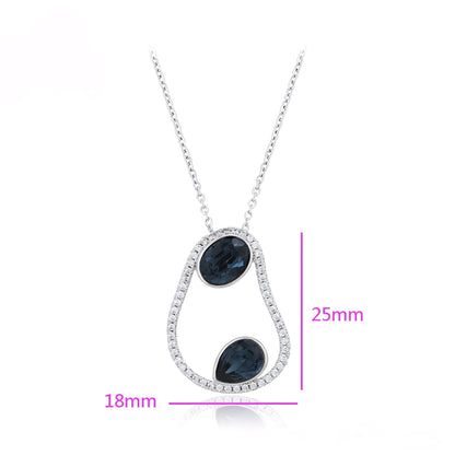 Collar Minimalista Elegante Con Zirconias Chapado En Platino
