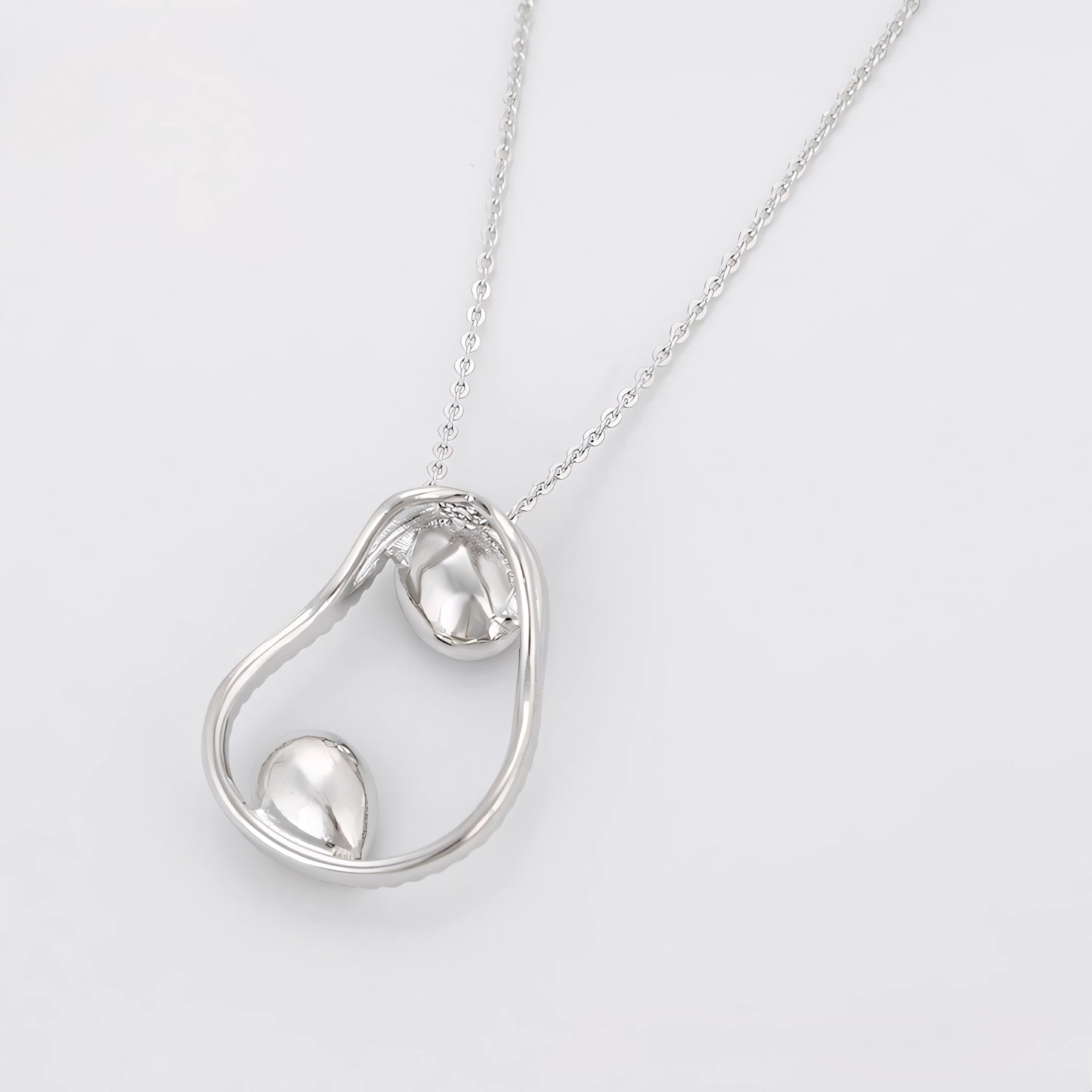 Collar Minimalista Elegante Con Zirconias Chapado En Platino