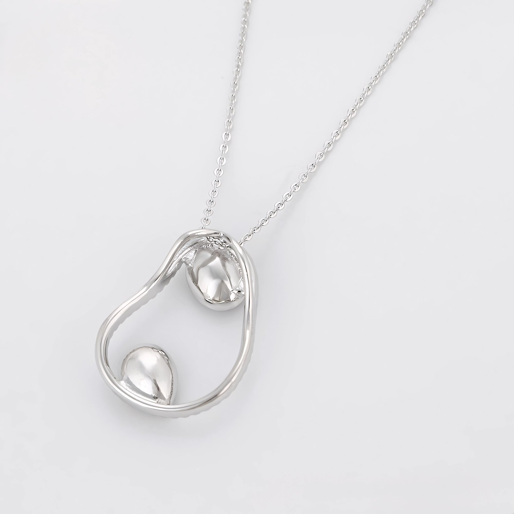 Collar Minimalista Elegante Con Zirconias Chapado En Platino