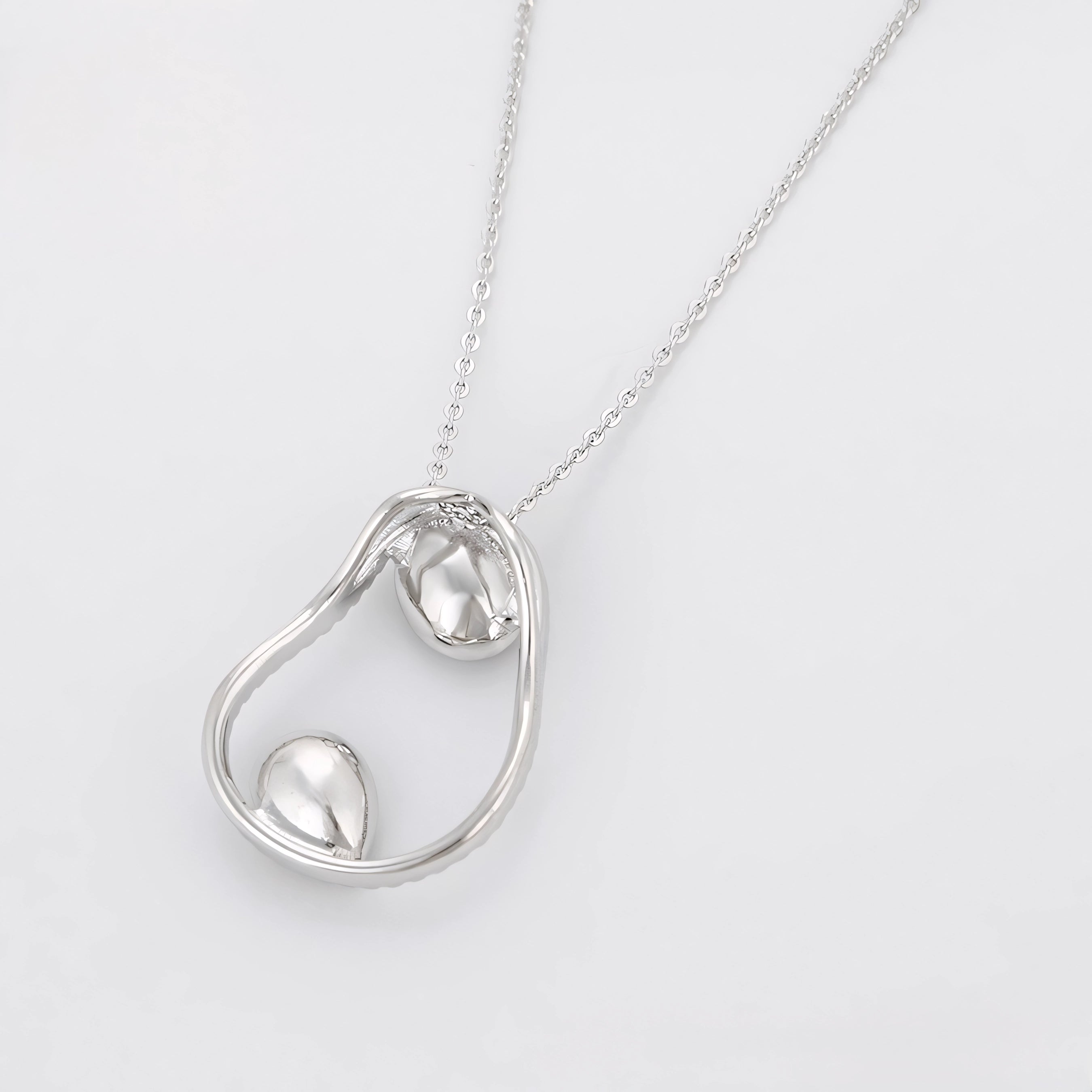 Collar Minimalista Elegante Con Zirconias Chapado En Platino