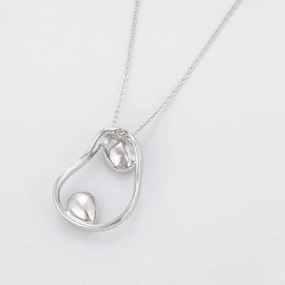 Collar Minimalista Elegante Con Zirconias Chapado En Platino