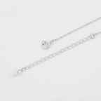 Collar Minimalista Elegante Con Zirconias Chapado En Platino