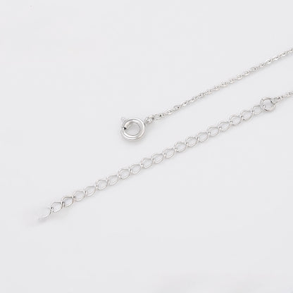 Collar Minimalista Elegante Con Zirconias Chapado En Platino