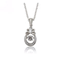 Collar Solitario Con Zirconias Chapado En Platino
