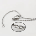 Collar Solitario Con Zirconias Chapado En Platino