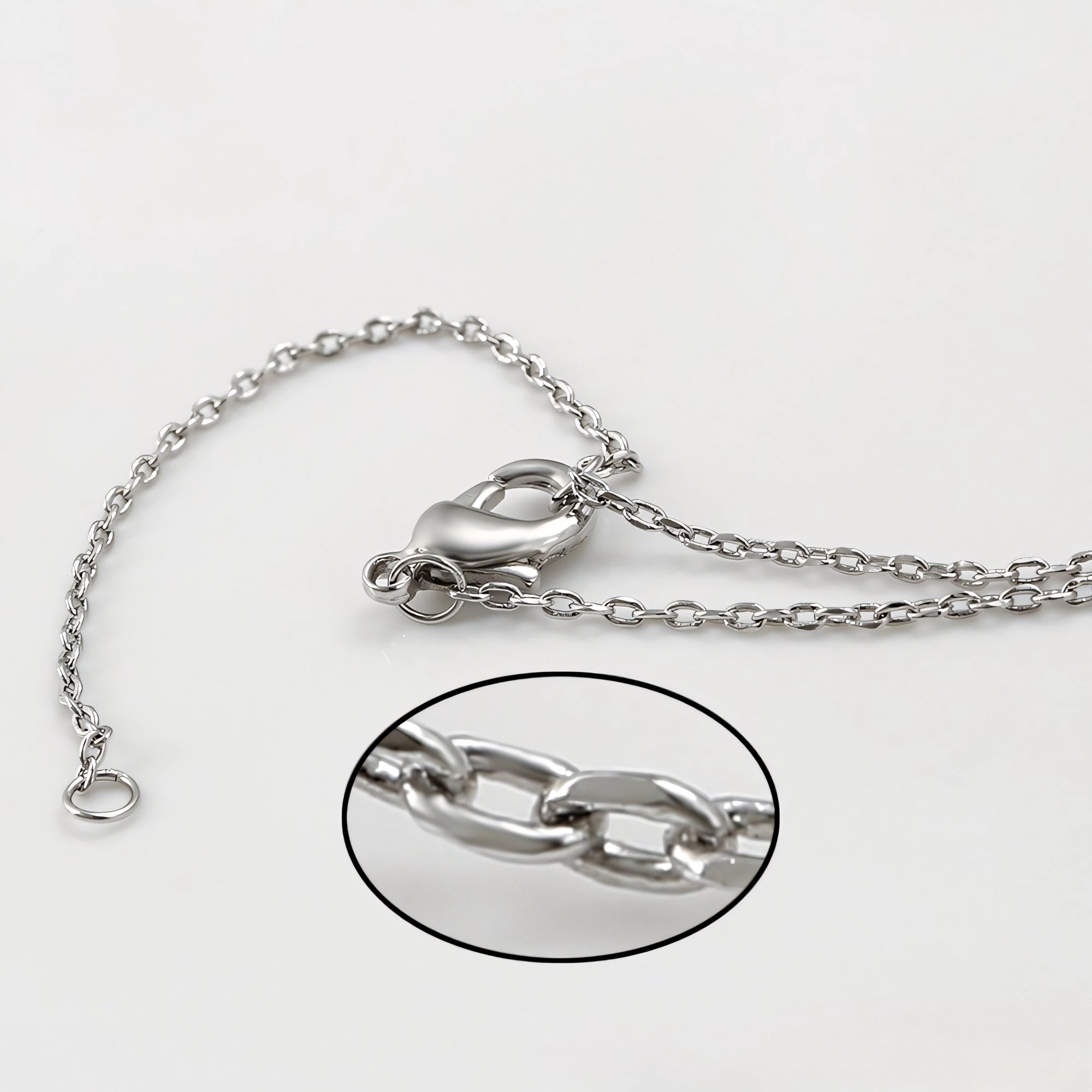 Collar Solitario Con Zirconias Chapado En Platino