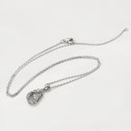 Collar Solitario Con Zirconias Chapado En Platino
