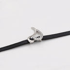 Collar Tipo Choker Con Corazón Y Zirconia