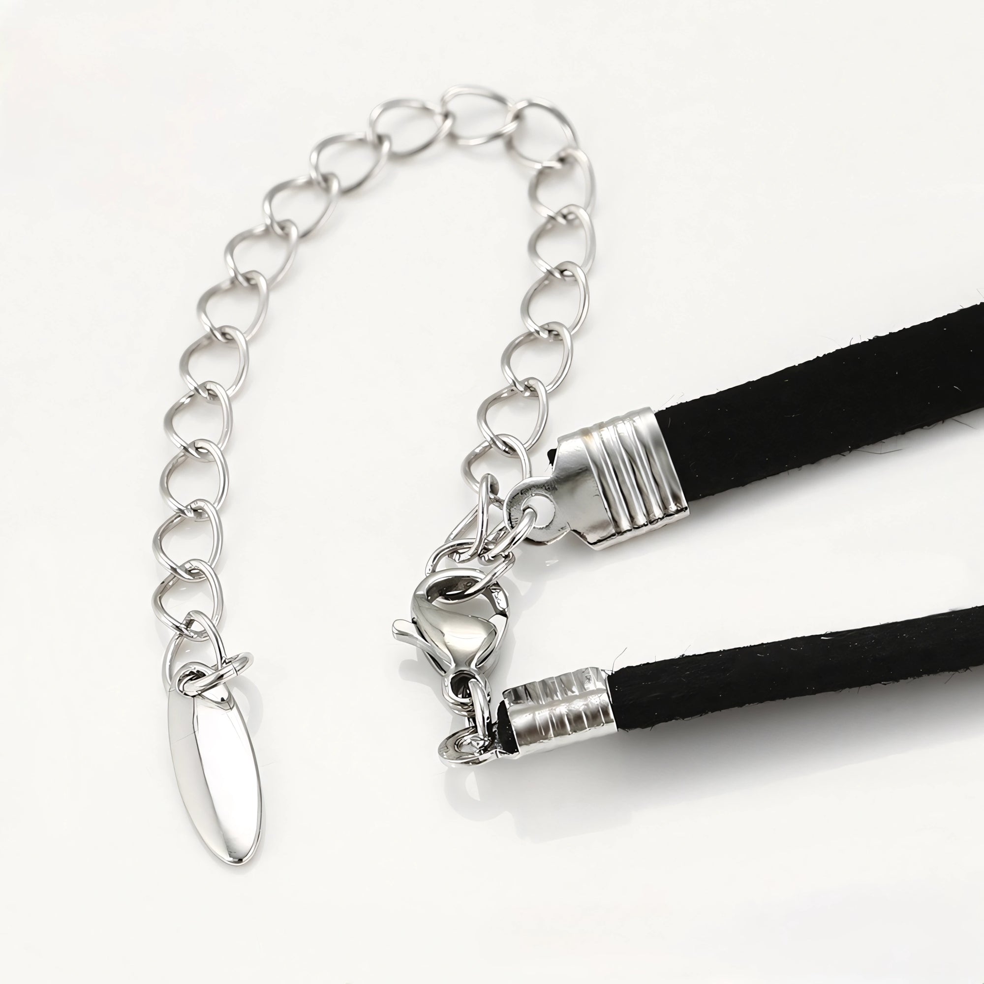 Collar Tipo Choker Con Dijes Colgantes Chapado En Platino