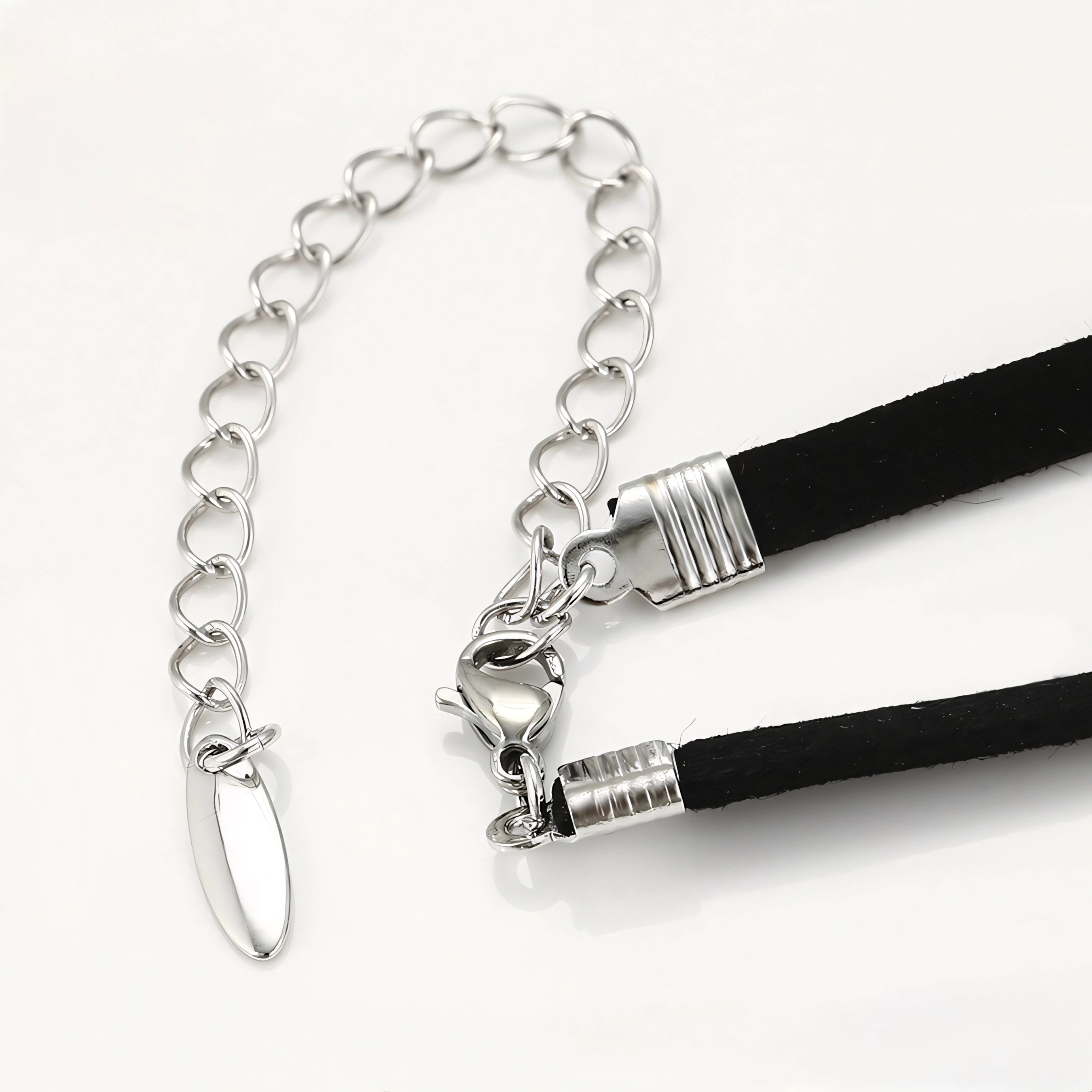 Collar Tipo Choker Con Dijes Colgantes Chapado En Platino